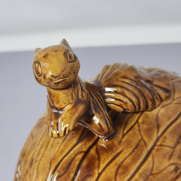 Vintage Handcrafted Holland Mold Squirrel‎ Nut Bowl With Lid - Picture 14 of 16